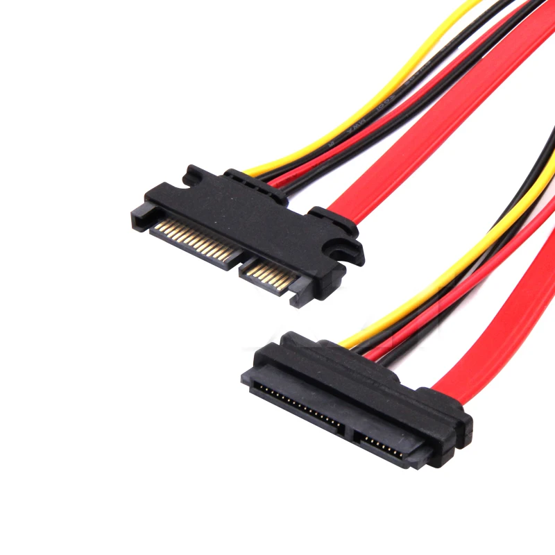 22Pin SATA Кабель Штекерный к женскому 7 + 15 Pin Serial ATA Data Power Combo Удлинительный кабель