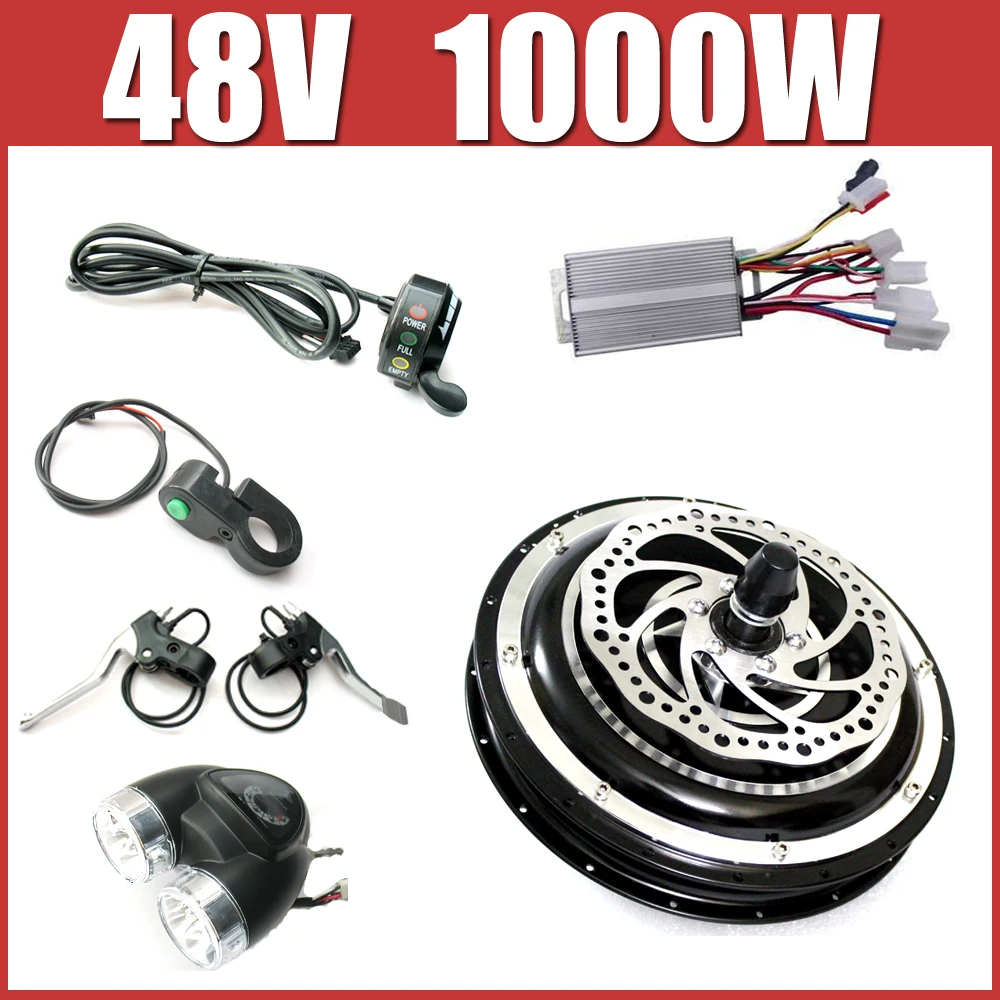 

48V 1000W Electric Bike Disc brake kit ,DC hub motor conversion kits ,ebike kits ,Front wheel or rear wheel ,free shipping 25165