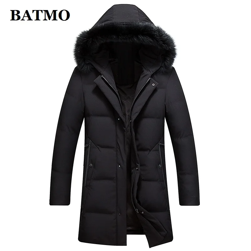 

BATMO 2020 new arrival winter 90% white duck down hooded jackets men,men's winter fox fur collar down jackets,plus-size 8918