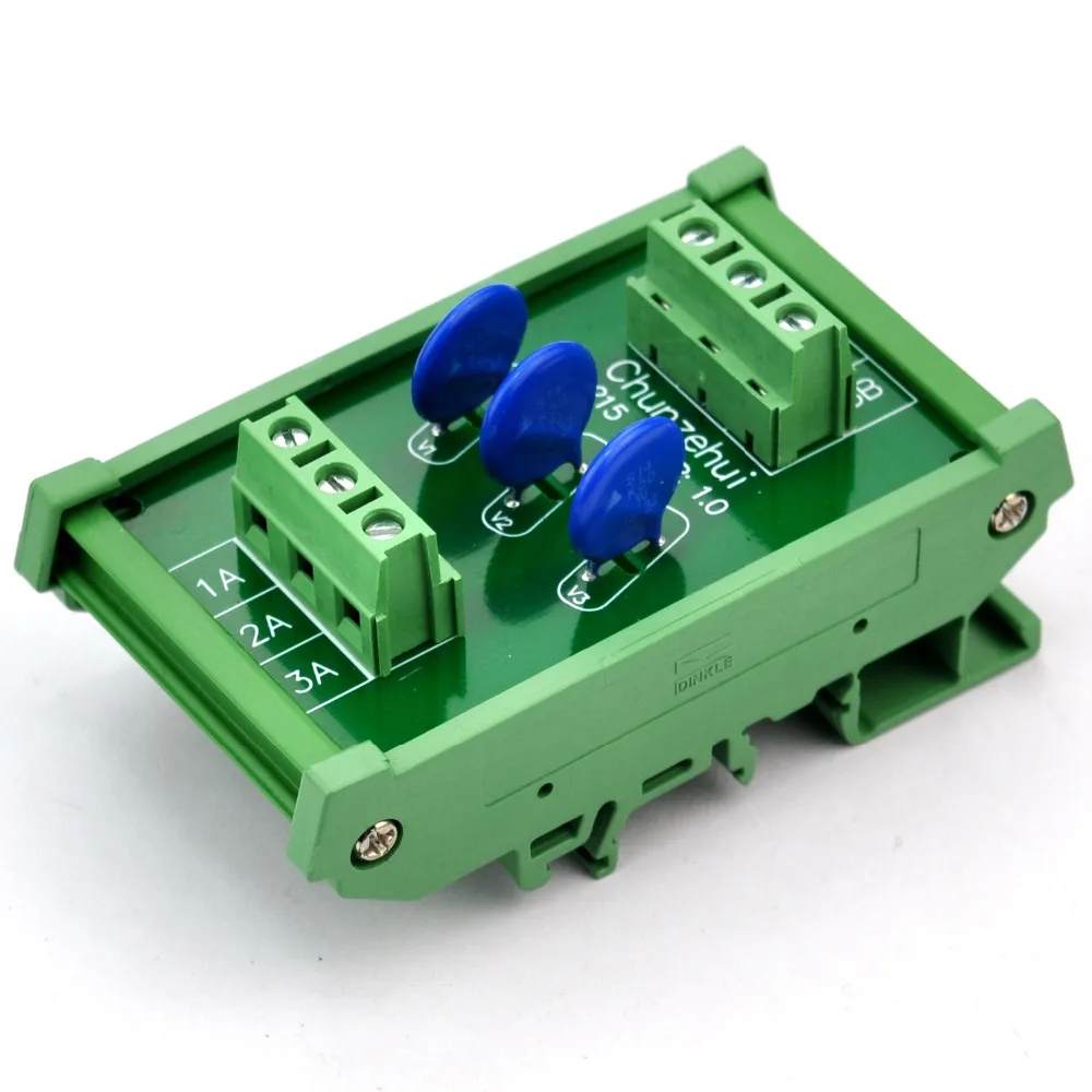 3 Каналы индивидуальных DIN Rail 150V SIOV Варистор Защита от перенапряжения ОПН
