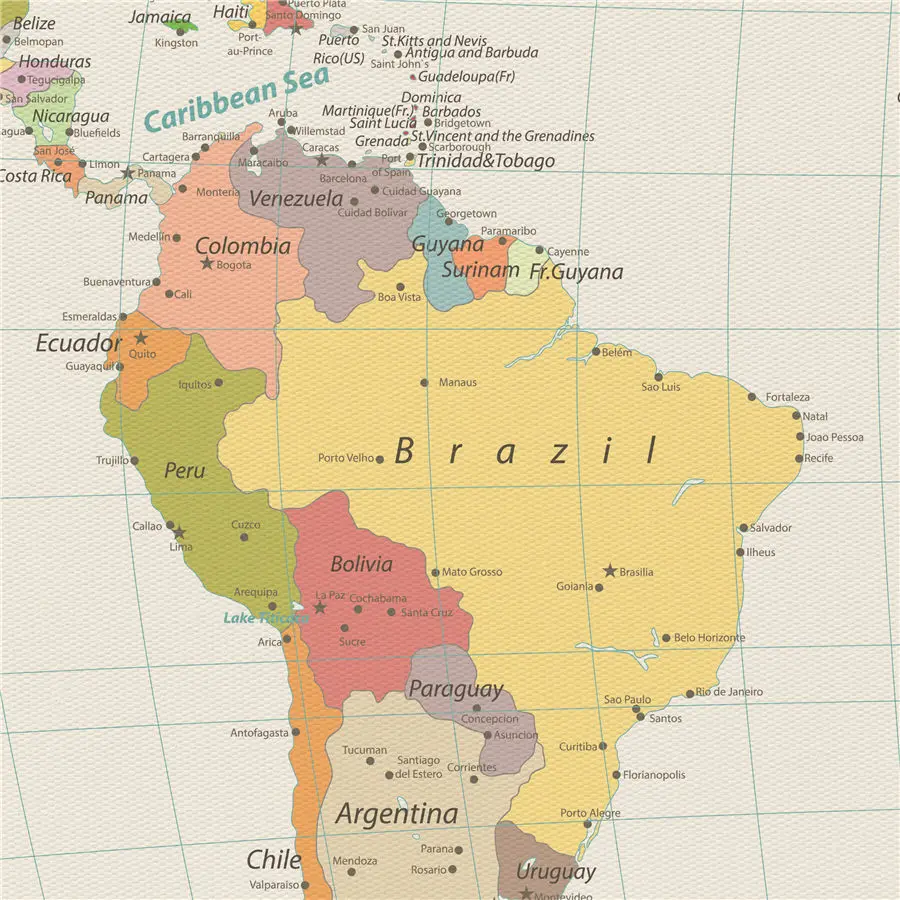 Идеальная карта мира прозрачная холщовая настенная наклейка обновленная и