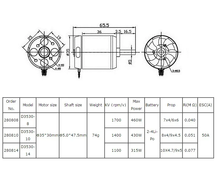 DYS d3548 3548 790kv 900kv 1100kv бесщеточный Двигатель для модели RC | Игрушки и хобби