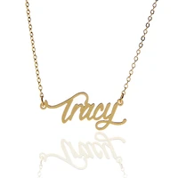 aoloshow name necklace women letter tracy gold color name necklace gift name pendant nameplate statement necklace nl 2419