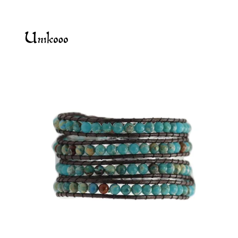 Браслет унисекс из натурального камня в стиле бохо