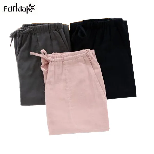 Высококачественные новые хлопковые женские домашние штаны осень зима пижамные