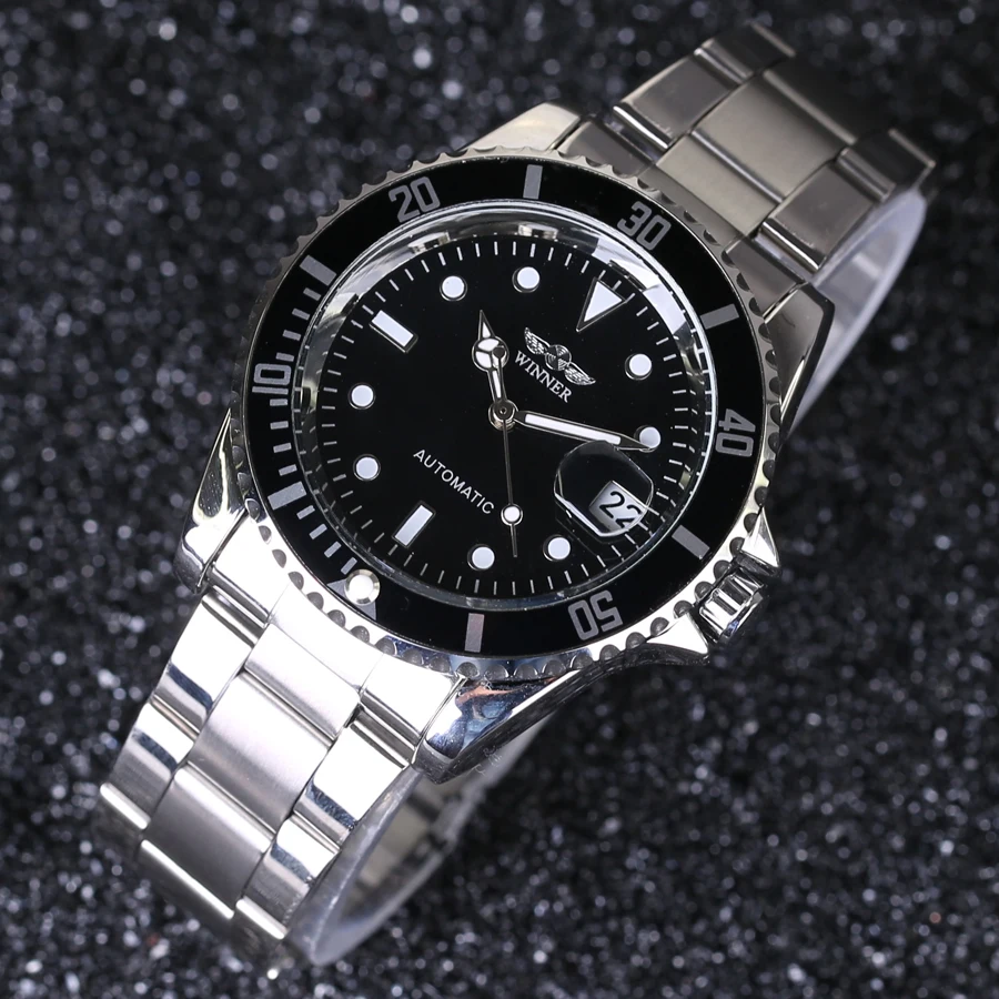 Часы наручные WINNER Мужские механические люксовые Брендовые повседневные деловые