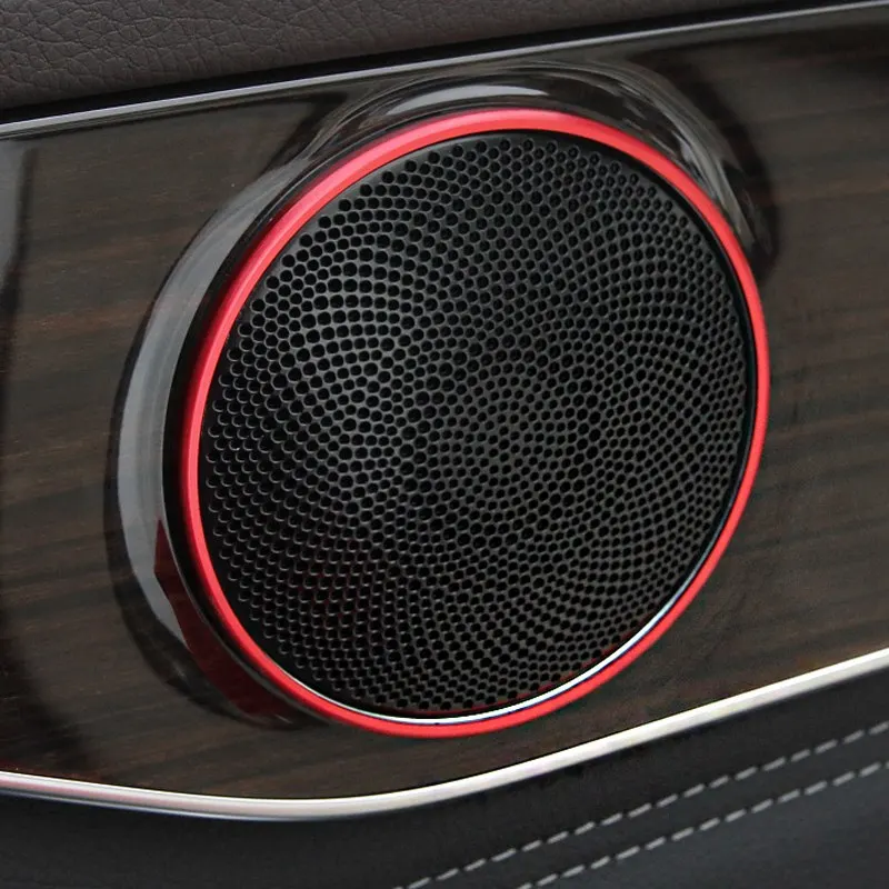 

For Mercedes Benz W205 C Class C200 GLC Door Speaker Decoration Ring Trim Frame Sequins Auto Accessories