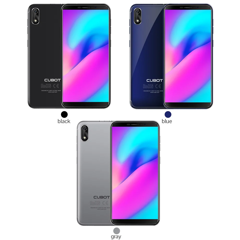 Cubot J3 Смартфон Google Android Go Face ID 5 &quot18:9 полный Экран MT6580 Quad Core 1 Гб + 16 Телефон Dual SIM
