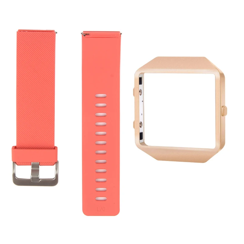 Bemorcabo для Fitbit Blaze Band, сменный Силиконовый браслет с новой рамкой из розового золота для Fitbit Blaze smart fitness Watch