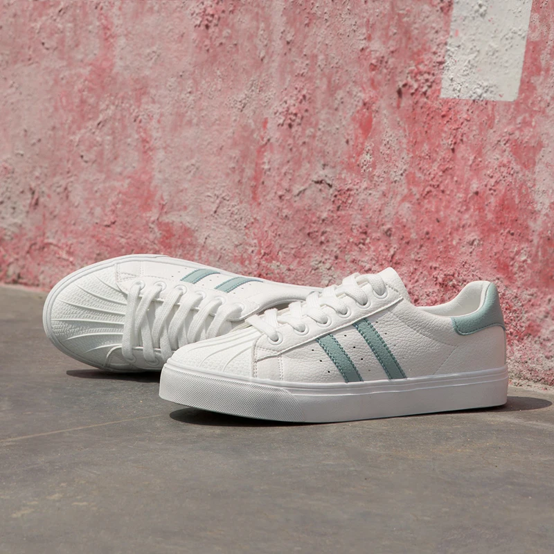 Осенняя обувь женские Стэн белые на плоской подошве суперзвезды Одежда высшего