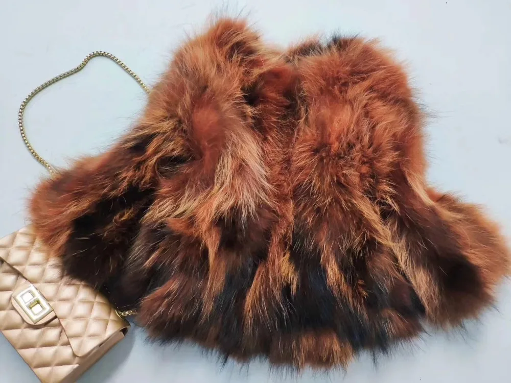 

Girls Natural Raccoon Fur Coat Autumn Winter Jacket Elegant Baby Girl Real Fur Jackets And Coats Thick Warm Parka Outwear TZ357