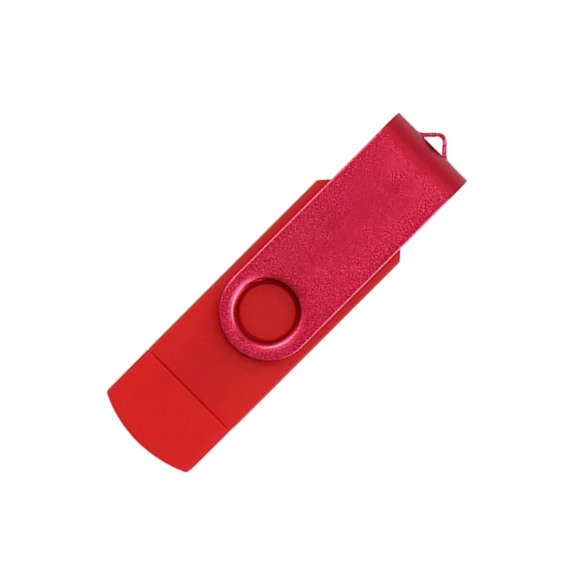 Red Clip BRU 16GB32GB64GB OTG USB флэш-накопитель для телефона поворотный Android Pendrive USB3.0 Memory Stick OEM на заказ выгравировать печать логотипа - Цвет: Red Clip