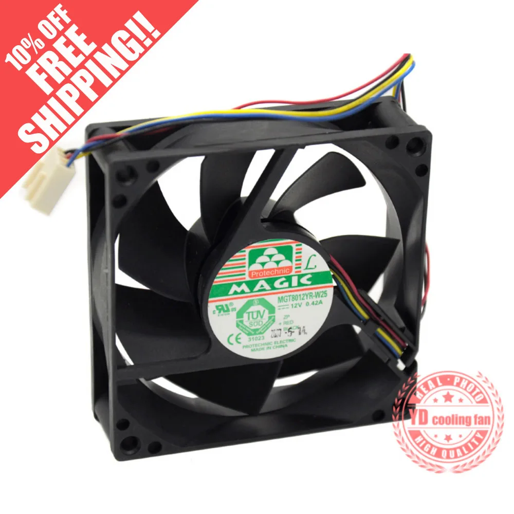 Новинка, охлаждающий вентилятор MAGIC Protechnic MGT8012YR-W25 8025, 12 В, 8 см