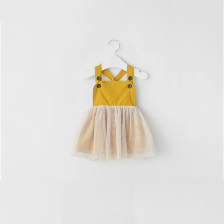 

2022 Summer Korean Children Girl Princess Dress Fashion Cotton Voile Button Dresses Cute Kids Baby Girls Butter Clothing
