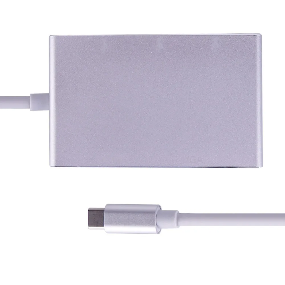 5 в 1 Тип C USB 3 HDMI VGA OTG концентратор адаптер конвертер кабель для компьютера |
