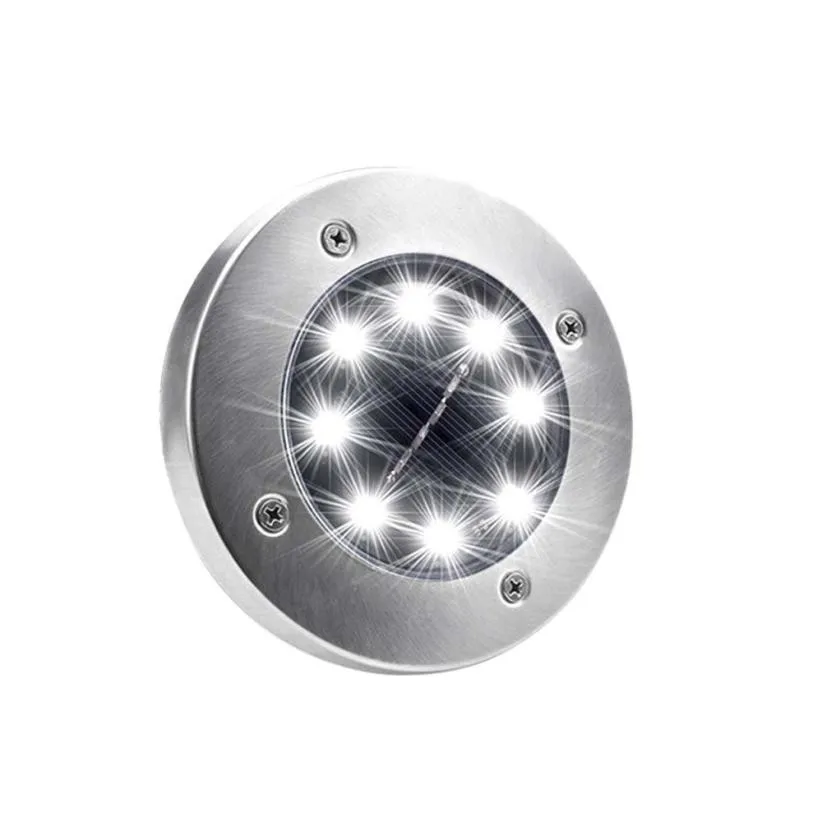 8 шт. 8LED Солнечная энергия похороненный свет под заземлением лампа Открытый Путь