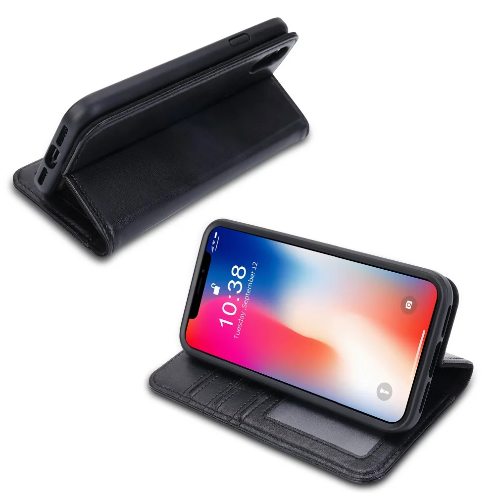 Чехол jisoncase для iPhone X из искусственной кожи, чехол для телефона, карман для карты, RFID блокирующая подкладка, Роскошный чехол для iPhone X, новинка