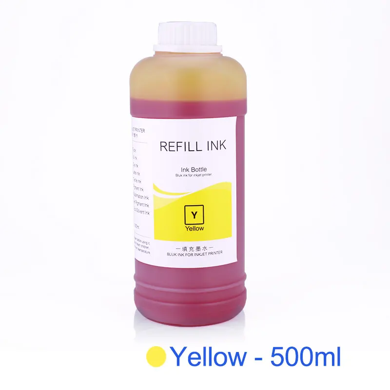 500ml Yellow 500 мл/бутылка пополнения чернил для hp Designjet 500ps 800 4000 5000 T620 T770 T790 T1110 T1300 T2530 Z2100 Z3200 Z5200 чернила для принтера - Цвет: 500ml Yellow