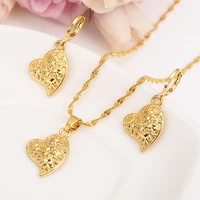bangrui heart pendant and necklaces earring romantic jewelry s gold color for womenswedding giftgirlfriend wife gifts