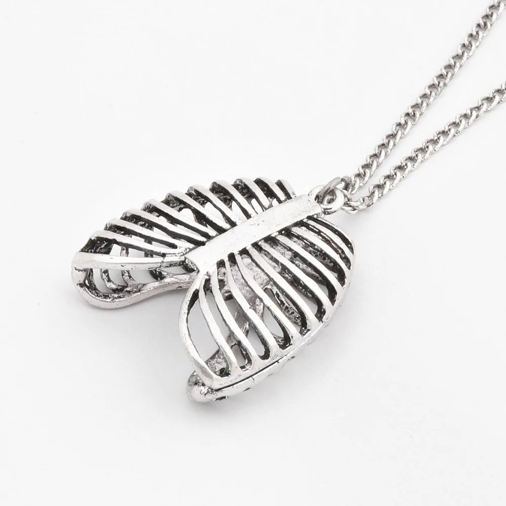 Модное готическое винтажное ожерелье в рубчик анатомический скелет сердце