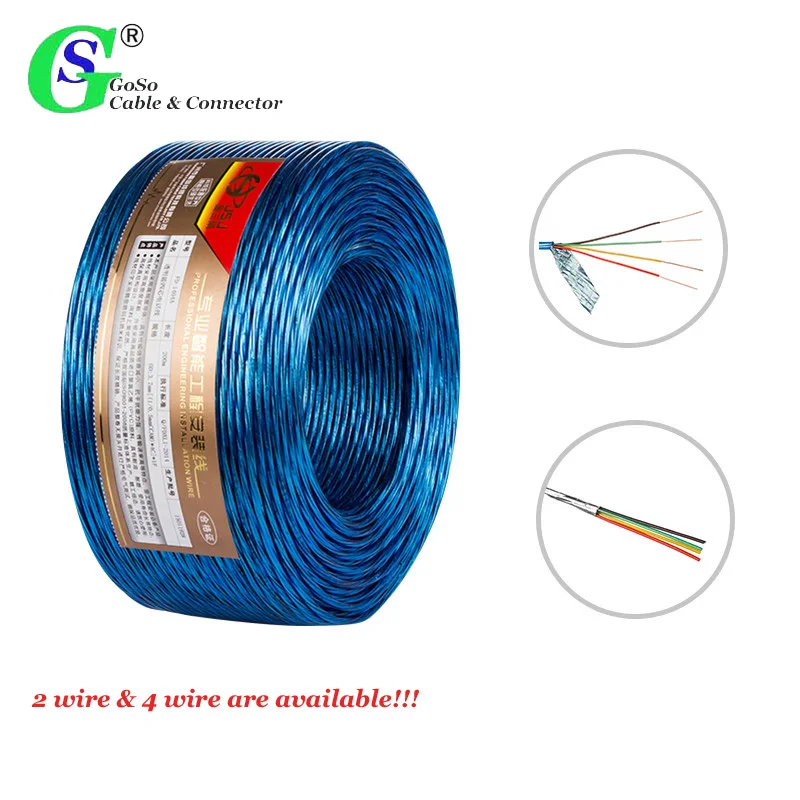 

GoSo 100m Telephone Station Cable 2/4-conductor Phone Line Wire Solid Copper Cord Foil Shielding