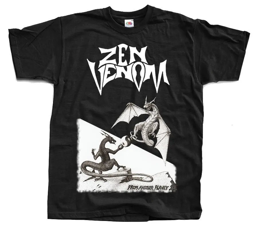 Футболка ZEN VENOM с другой планетой (черная) Comfortable Удобная футболка Повседневная
