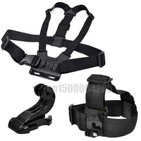 3 in 1 head body chest head mount strap belt j hook buckle holder for gopro hero hd 1 2 3 3 4 5 6 7camera