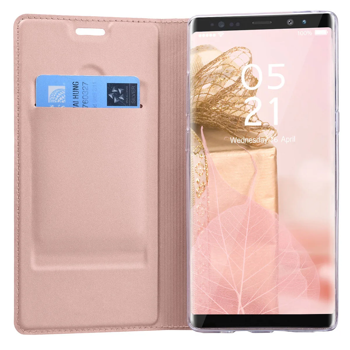 Простой чехол GrandEver для Samsung Note 8 кожаный роскошного откидного чехла цвета