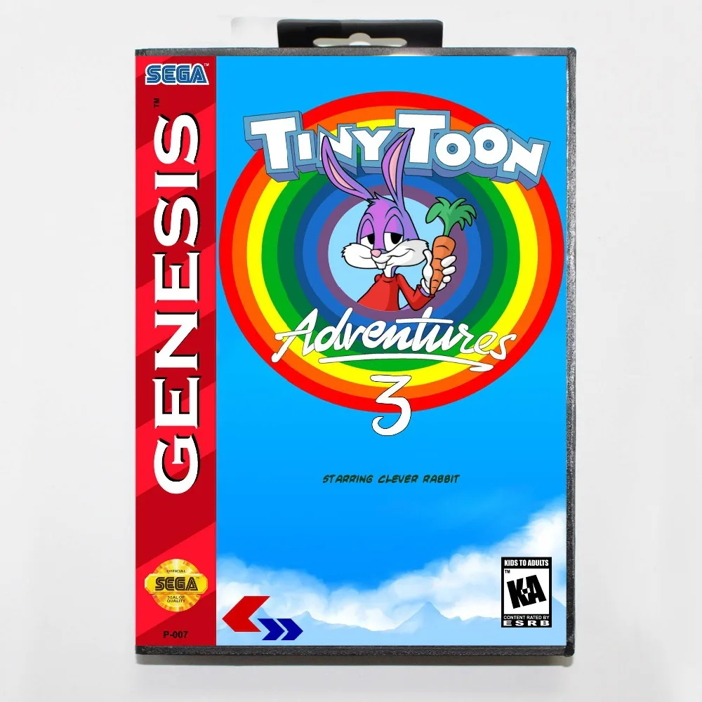 Игра игра Tiny Toon Adventure 3 16 бит MD с розничной коробкой для Sega Mega Drive Genesis | Электроника