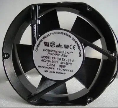 Тайвань роторный вентилятор FP-108EX-S1-S/B 17251 110 V/220 V/380 V 38W вентилятор охлаждения шкафа