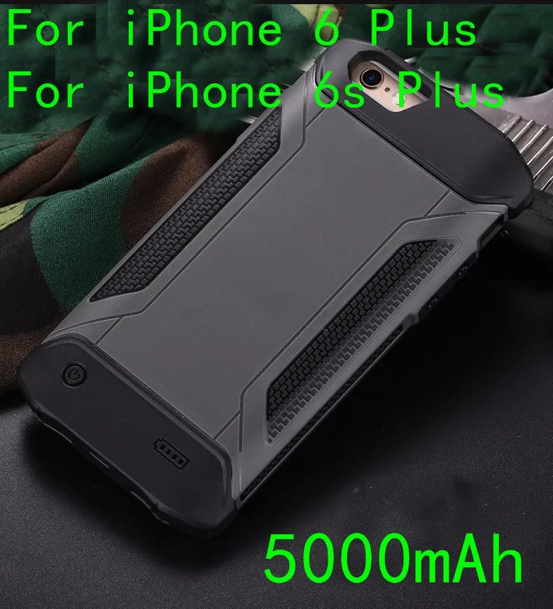 Black For iPhone6S P Leioua 4000 мАч ударопрочный тонкий Чехол-батарея для iPhone 6, 6 S, 7, 8 Plus, внешний аккумулятор, чехол s, задняя крышка для iPhone 6, 6 S, 7, 8 - Цвет: Black For iPhone6S P