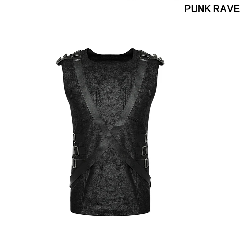 Панк добавление униформы эполеты танк ремень без рукавов Военная Униформа