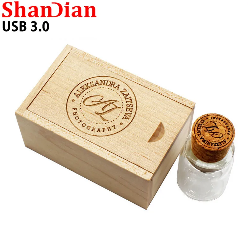 USB флеш накопитель SHANDIAN в деревянной коробке 4/8/16/32 ГБ|USB флэш-накопители| |
