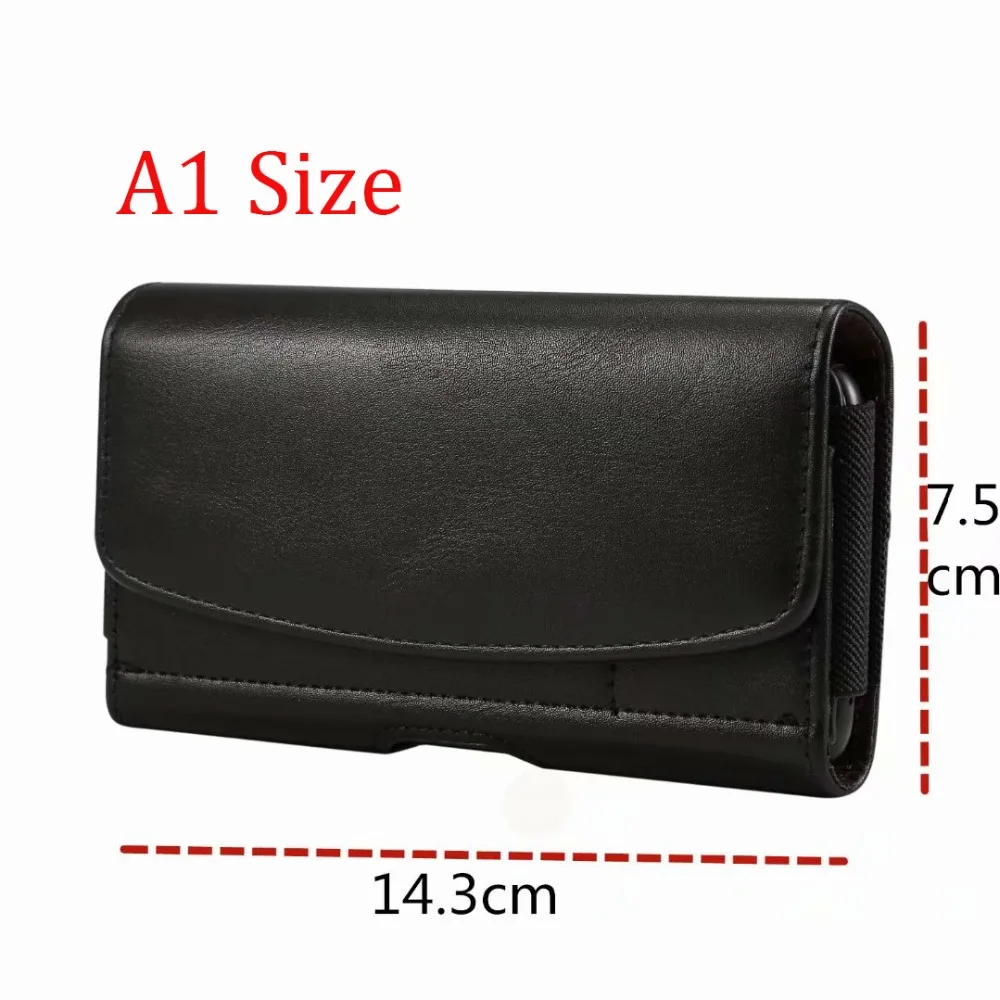 Universal Cell Phone Holster Case For iPhone Samsung Sony Premium Leather Pouch Case With Belt Clip And Card Holder