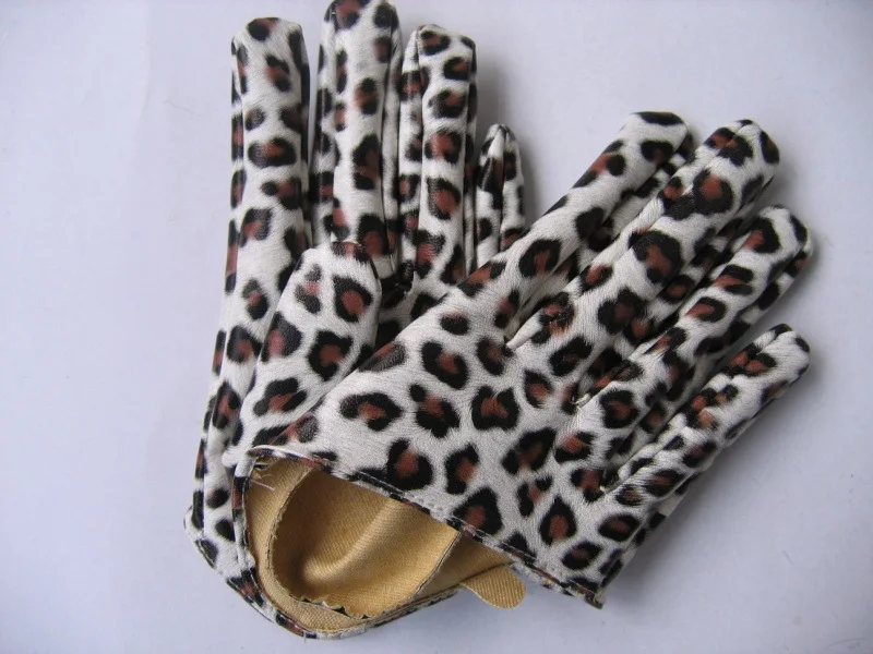 L63 Leopard pattern Модные сексуальные женские кожаные перчатки для танцев на шесте в ночном клубе, Женские Перчатки для фитнеса в готическом стиле, панк-рок, L63 - Цвет: L63 Leopard pattern