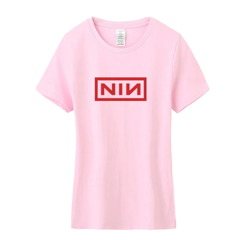 Новый летний Nine Inch Nails футболки хлопок короткий рукав женщина музыка футболка Топ