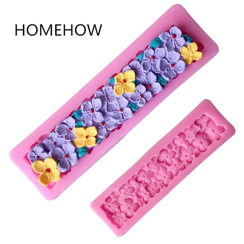 Новейшая длинная полоса лепесток цветок силиконовая форма для торта 3D SugarCraft