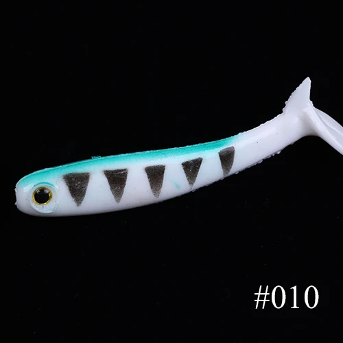 FTK 3D Shake Fish мягкий корпус 5 шт/4 шт рыболовные приманки-Воблеры легко плавать приманки мягкая силиконовая приманка искусственный Карп Мягкая приманка Т-хвост - Цвет: TX05-010-8cm