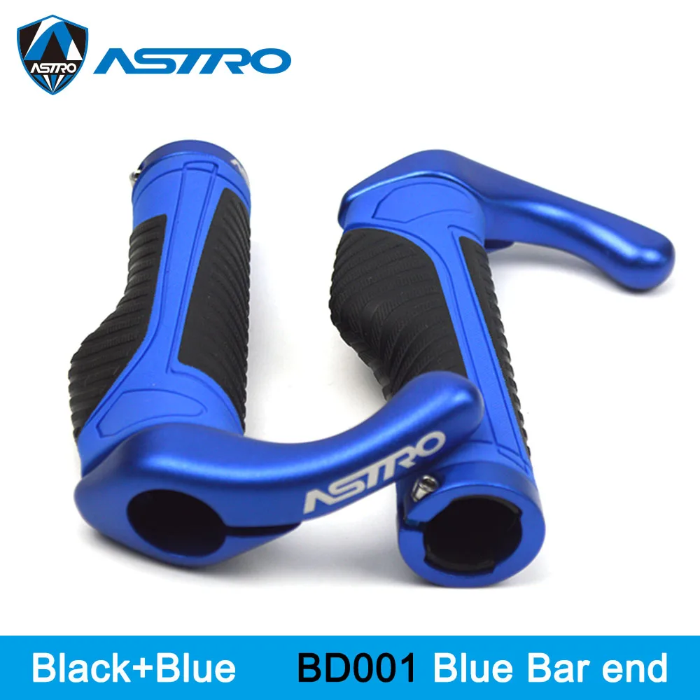 Blue BD001 Blue Astro велосипедные ручки MTB Горный шоссейный велосипед, руль для велосипеда, наконечники, сплав, резина, силикон, мягкая блокировка, велосипедные ручки, заглушки для рукоятки - Цвет: Blue BD001 Blue