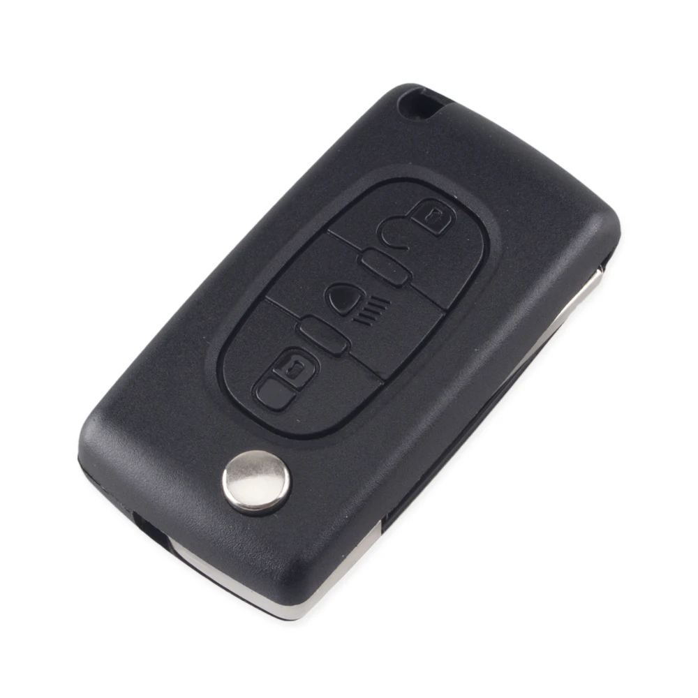 Чехол для ключей KEYYOU Uncut/Cut с 3 кнопками и откидной крышкой Peugeot Partner 306 407 VA2 Blade