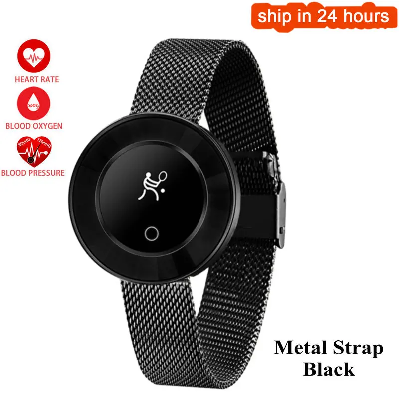 Мода X6 Bluetooth Смарт часы водонепроницаемый IP68 для женщин дамы reloj фитнес-трекер для измерения сердечного ритма Браслет Smartwatch Android IOS - Цвет: Metal Black