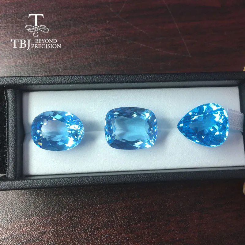 Tbj натуральный бразильский голубой топаз Микс форма настоящий свободный