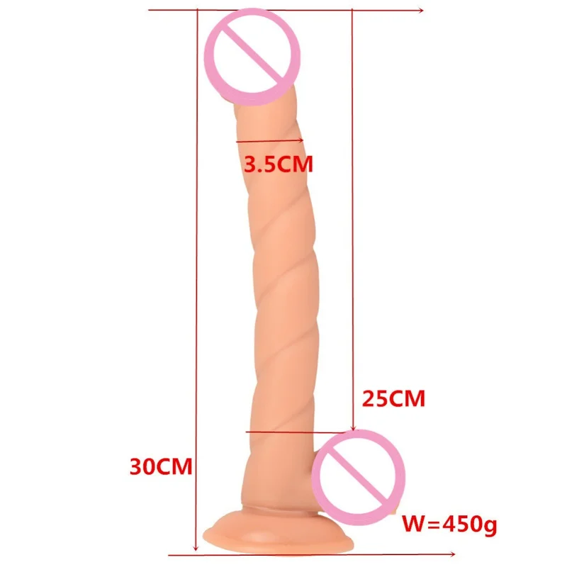 Горячая Распродажа 30*3 5 см большой реалистичный фаллоимитатор твист Пенис с