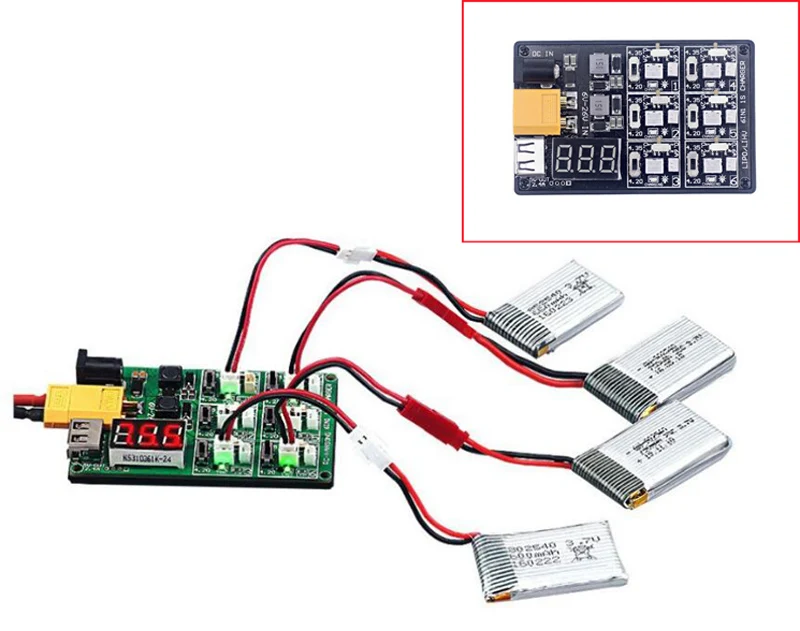 Зарядная плата Lipo LiHV XT60 6 в 1 1S со светодиодным индикатором входным сигналом 12 В 3 А