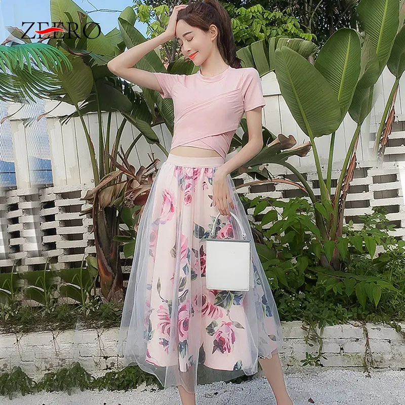 Женский элегантный комплект из 2 предметов милая Асимметричная укороченная