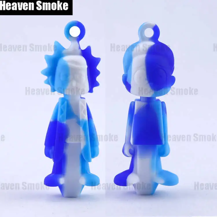 sky cloud pipe 2pc 2 шт Рик и Морт курительные трубки комплект w/металлическая чаша табачная трубка+ силиконовая пепельница Портативный Анти-обжигающий Пепельница держатель для сигарет - Цвет: sky cloud pipe 2pc