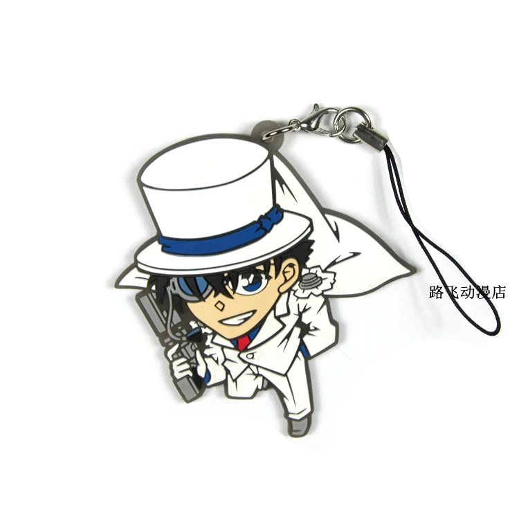 Detective Conan Action Figure Anime Model Jimmy Kudo Furuya Rei Akai Shuuichi Kaitou Kiddo Rubber Keychain Pendnat Toys Gifts | Игрушки и