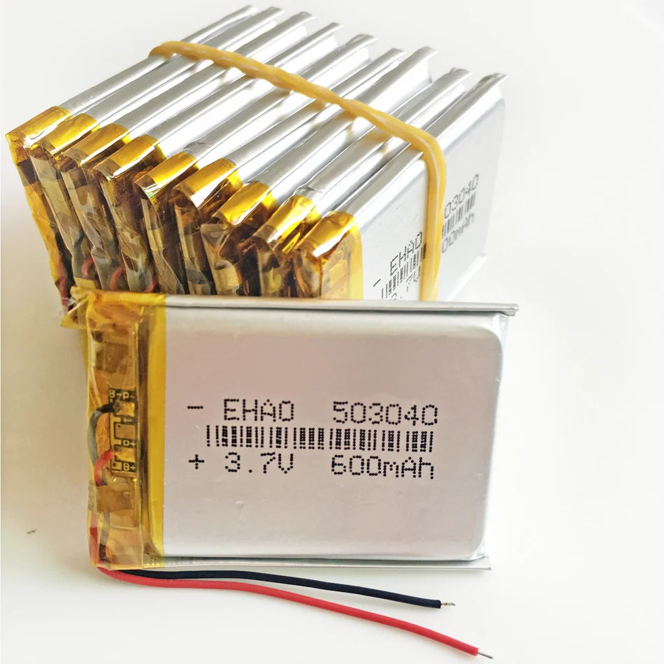 Литий полимерная аккумуляторная батарея 3 7 600 В 503040 мАч 10 шт.|battery electricity|batteripolymer