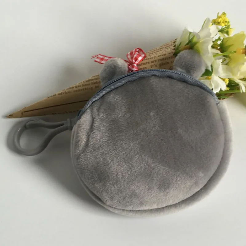 Новый мини кошелек Totoro 8 см с плюшевым крючком для ключей практичная сумка монет