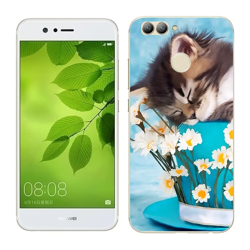 for Huawei Nova 2 Case 5.0 inch Sleeping Painted TPU Cover For plus Soft Silicon Phone Back Skin | Мобильные телефоны и